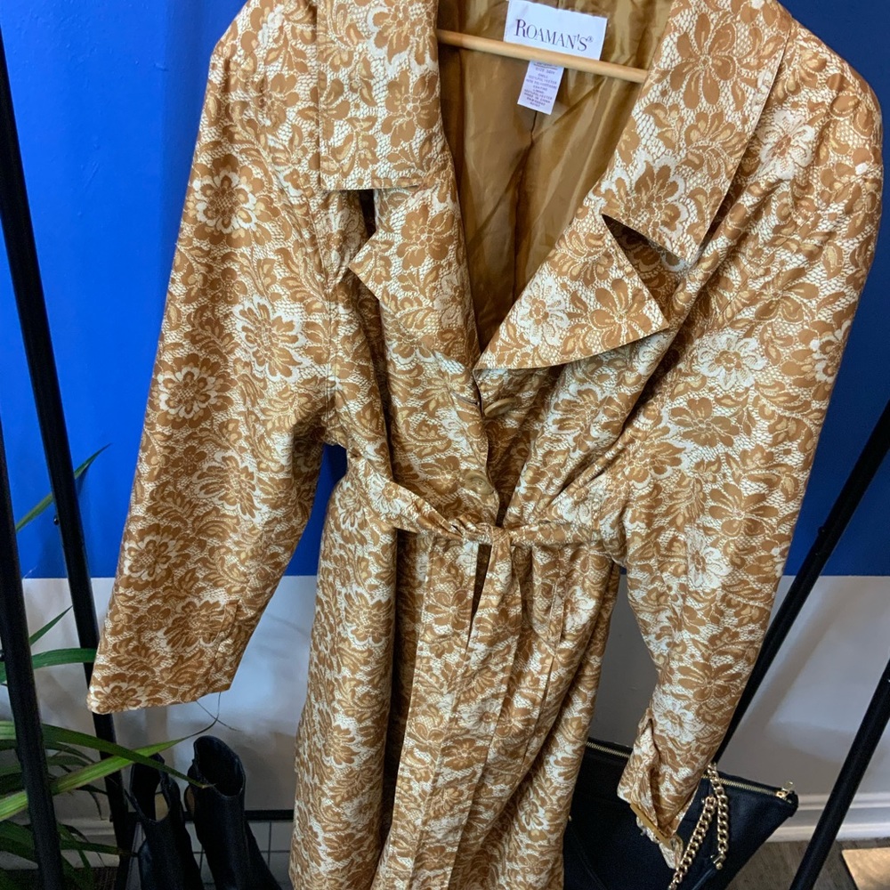 Floral Trench Coat